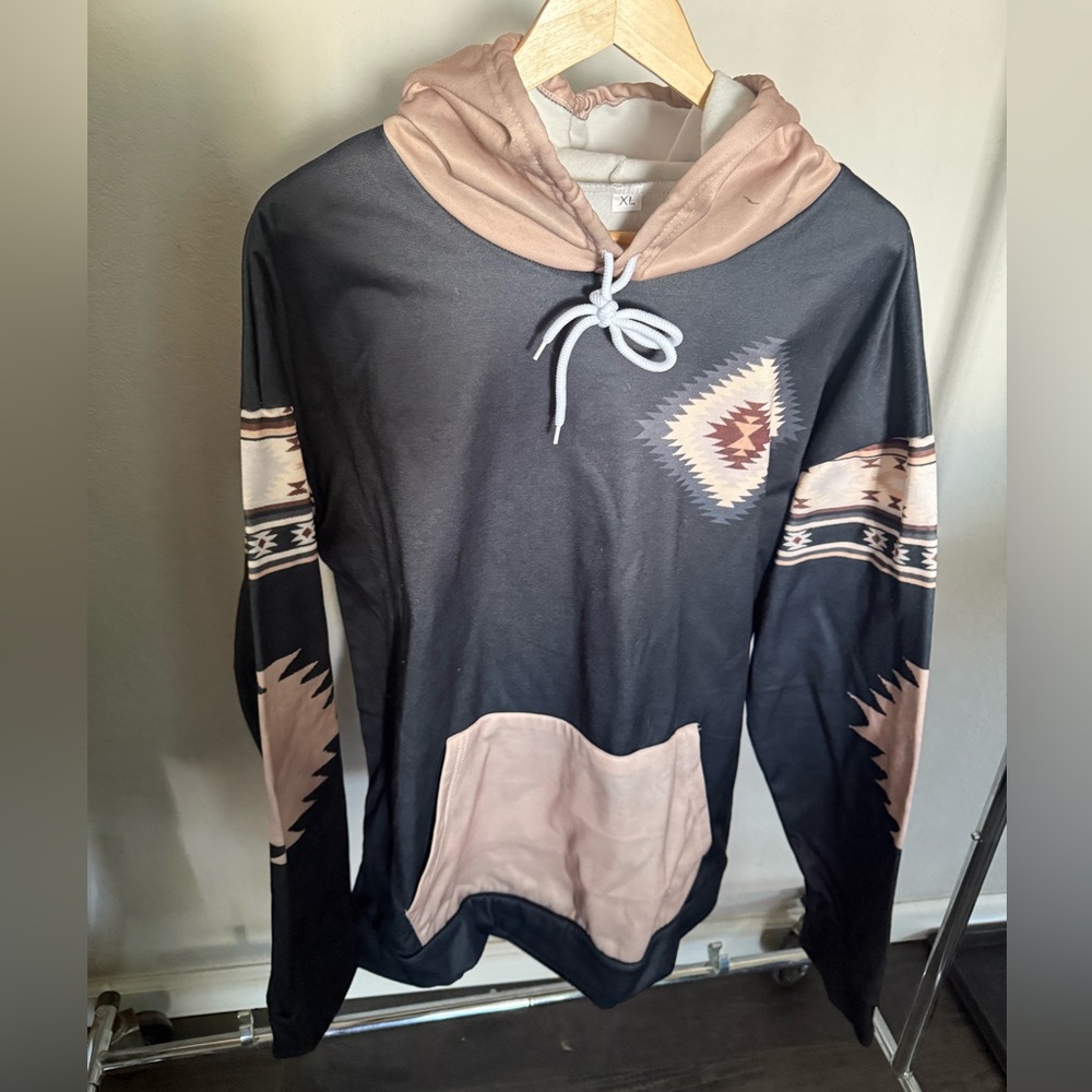 Black and Tan Tribal Hoodie